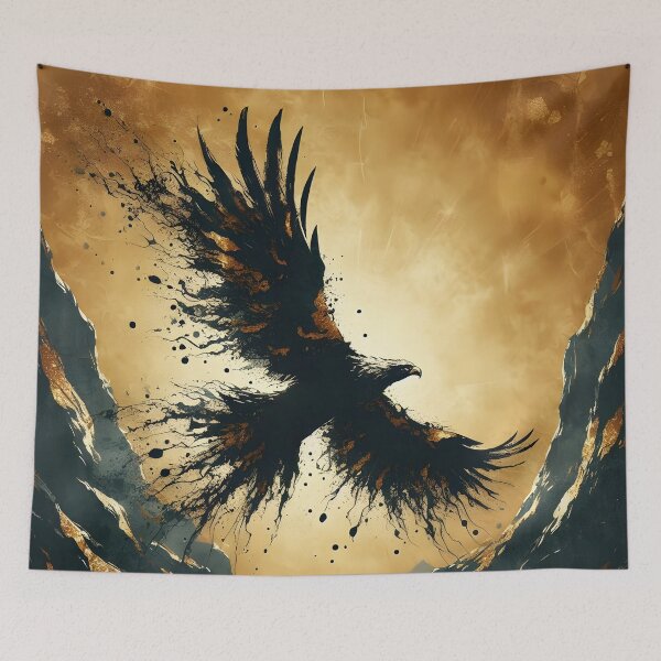 Item preview, Charcoal Gold Falcon, Ai Generated Art  designed and sold by ACC .