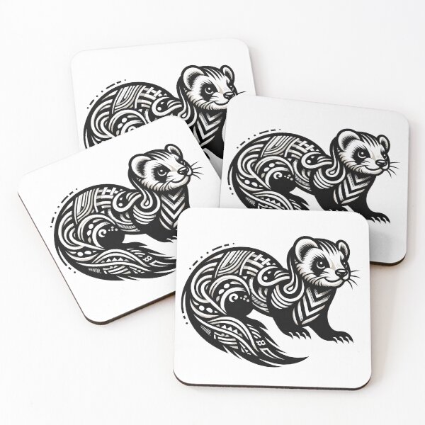 Item preview, Intricate Ferret: Tribal & Abstract designed and sold by Coffee Lifestyle.