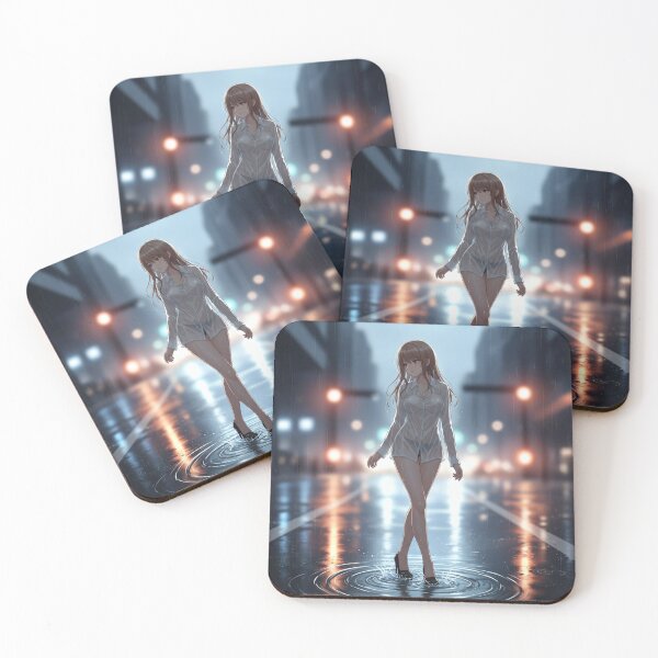 Item preview, Sensual Waifu Pose in a Rainy Night City designed and sold by GerwantSHOP.