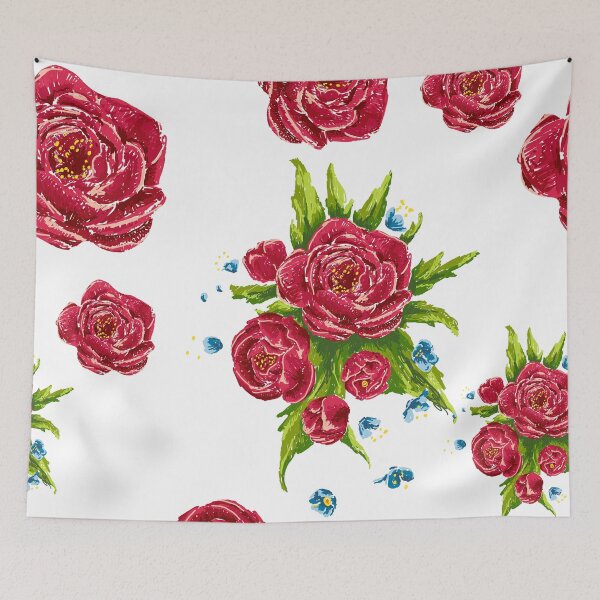 Item preview, Red Roses Pattern – Elegant Floral Design designed and sold by AlisaArtDecor.