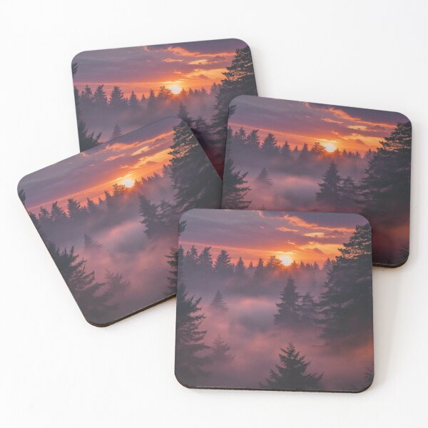 Item preview, Foggy Sunset Through a Forest designed and sold by Pivi's Design.