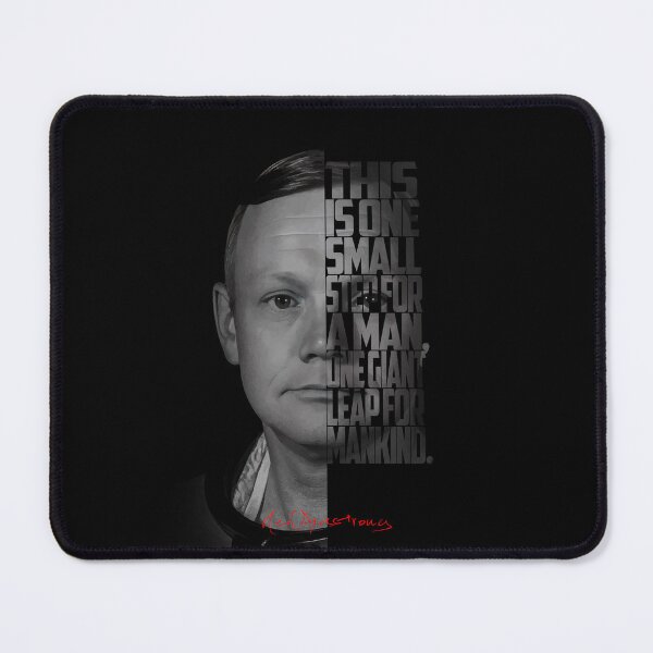 Item preview, Neil Armstrong – One Small Step Quote Black & White Art designed and sold by Enea Kelo.