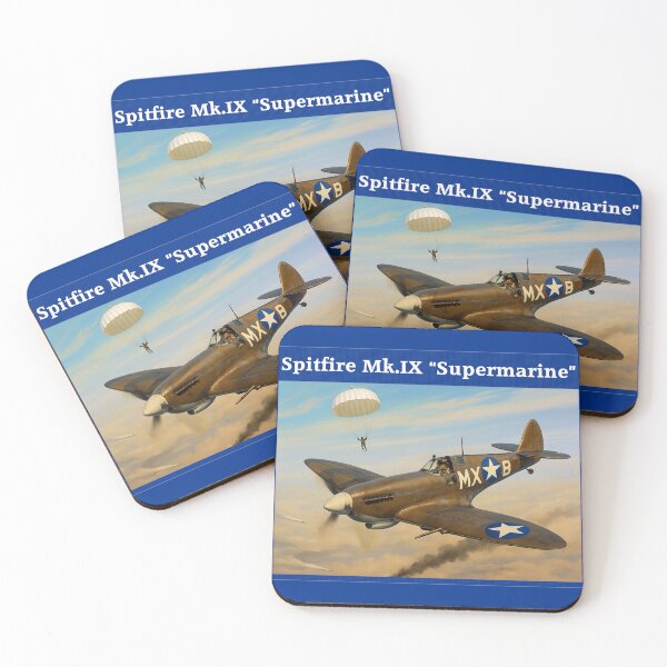 Artikelvorschau, WW2 Britisches Flugzeug Spitfire MkIX Kampfflugzeug WWII Flugzeug Luftfahrt entworfen und verkauft von Blok45.