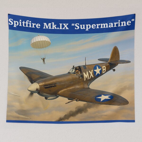 Artikelvorschau, WW2 Britisches Flugzeug Spitfire MkIX Kampfflugzeug WWII Flugzeug Luftfahrt entworfen und verkauft von Blok45.