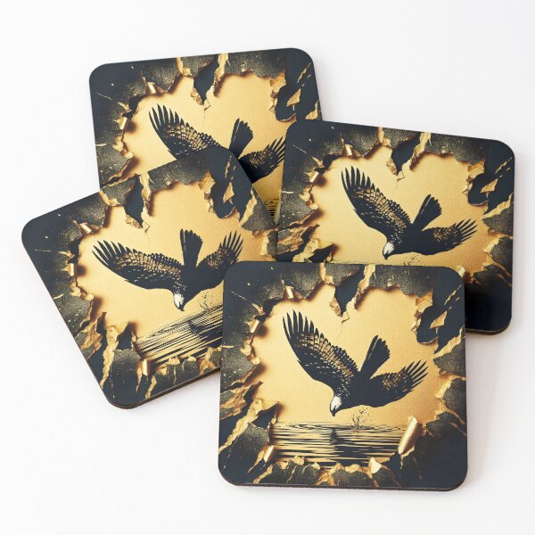 Item preview, Charcoal Gold Falcon, Ai Generated Art  designed and sold by ACC .