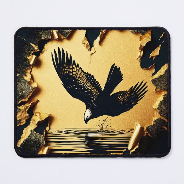 Item preview, Charcoal Gold Falcon, Ai Generated Art designed and sold by ACC .