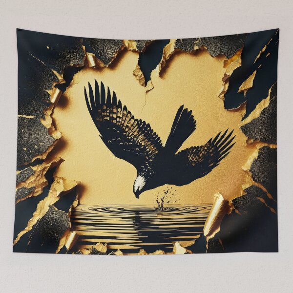 Item preview, Charcoal Gold Falcon, Ai Generated Art  designed and sold by ACC .