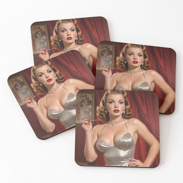 Item preview, Vintage 1940s Pin‑Up Starlet– Brunette Glamour Pin Up designed and sold by MissSaylor.