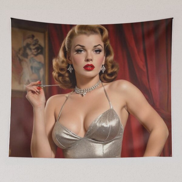 Item preview, Vintage 1940s Pin‑Up Starlet– Brunette Glamour Pin Up designed and sold by MissSaylor.