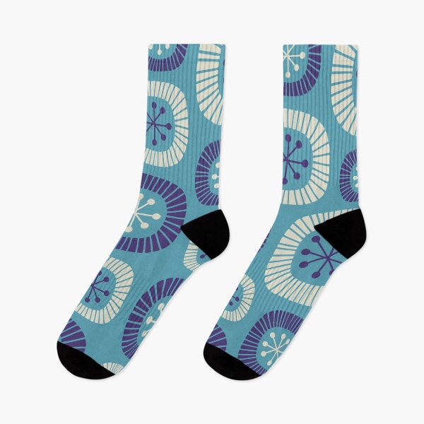 Item preview, Mid Century Modern Starburst Pattern in Blues designed and sold by tonymagnerart.