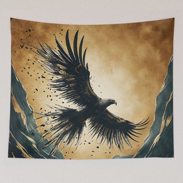 Item preview, Charcoal Gold Falcon, Ai Generated Art  designed and sold by ACC .