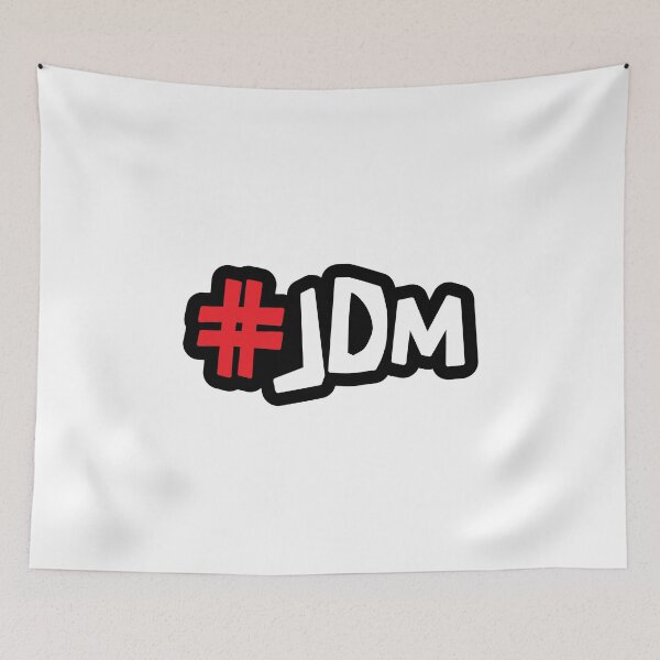 Item preview, #JDM - Bold Red Japanese Car Culture Hashtag designed and sold by ApexFibers.