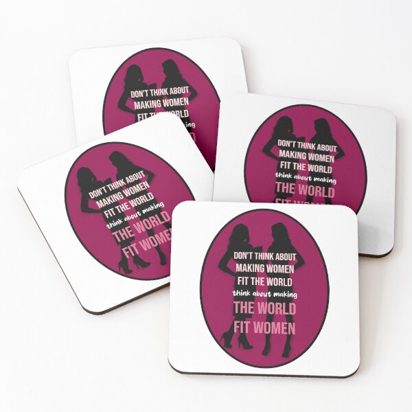 Item preview, Don’t Think About Making Women Fit the World – Make the World Fit Women Empowering Quote Art designed and sold by ArtsyExplorer.