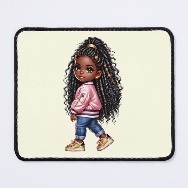 Item preview, Pretty Black Girl with Natural Hair – Cute Digital Art designed and sold by Lulunza.