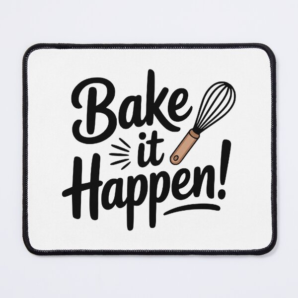 Item preview, Bake it Happen! Cute Baking Pun designed and sold by PMCreative.