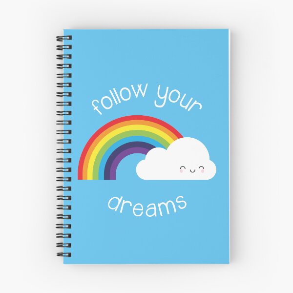 Aperçu de l'œuvre Suivez vos rêves Kawaii Rainbow créée et vendue par marcelinesmith.