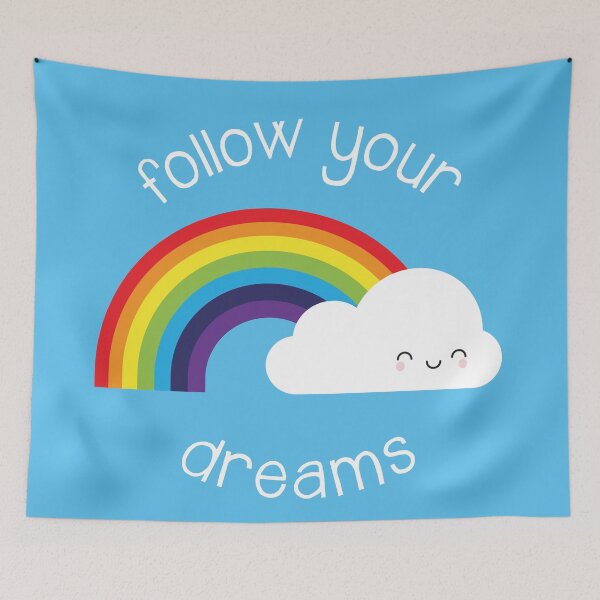 Item preview, Follow Your Dreams Kawaii Rainbow designed and sold by marcelinesmith.