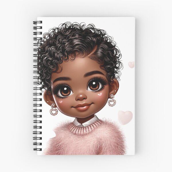 Item preview, Sweet Brown Skin Girl with Sparkling Eyes – Cute Character Art designed and sold by Lulunza.