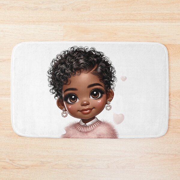 Item preview, Sweet Brown Skin Girl with Sparkling Eyes – Cute Character Art designed and sold by Lulunza.