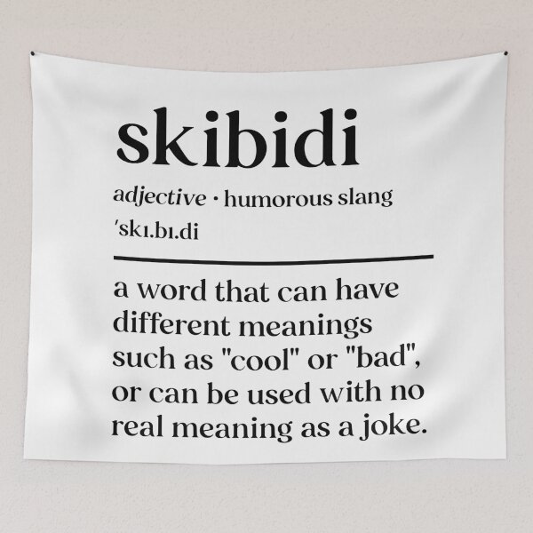 Item preview, Skibidi Meme Funny Trendy Word Design | Viral Slang Aesthetic Sticker, Shirt & Gift designed and sold by Rodney's Marketplace.