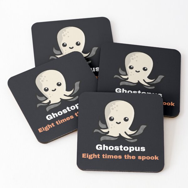 Item preview, Ghostopus – Eight Times the Spook | Cute Octopus Halloween Design-Transparent background designed and sold by Novel Works Studio.