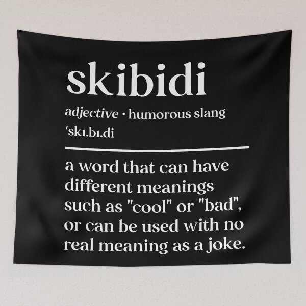 Item preview, Skibidi Meme Funny Trendy Word Design | Viral Slang (in white) designed and sold by Rodney's Marketplace.