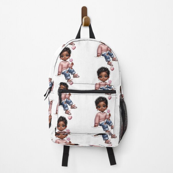 Item preview, Happy Black Girl with Puffs – Playful Cartoon Style designed and sold by Lulunza.