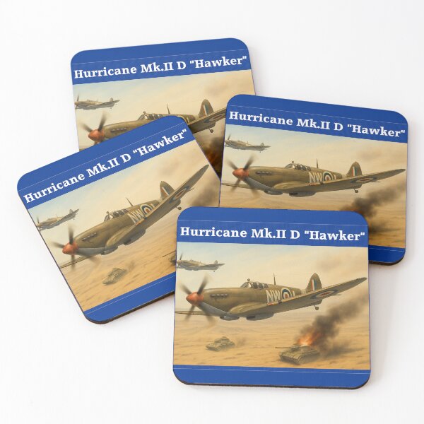 Artikelvorschau, WW2 Britisches Flugzeug Hawker Hurricane MkIID Kampfflugzeug WWII Flugzeug Luftfahrt entworfen und verkauft von Blok45.