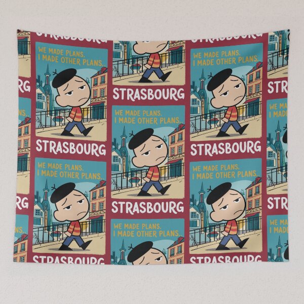 Item preview, Strasbourg , France Travel Poster | French Character  designed and sold by LeQuirks.
