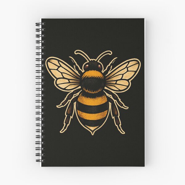 Item preview, Póster retro de abejorro con tatuaje de abeja, salva a las abejas, vintage designed and sold by Wild Blood Designs.