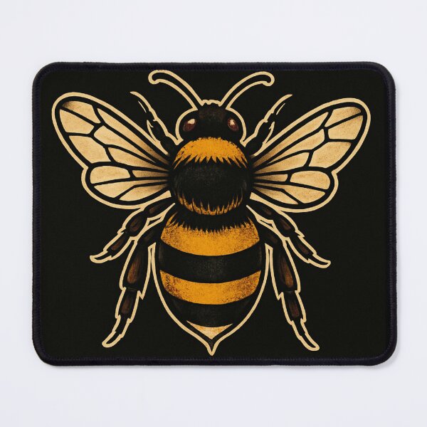 Item preview, Honeybee Tattoo Bumblebee Retro Poster Save the Bees Vintage designed and sold by Wild Blood Designs.