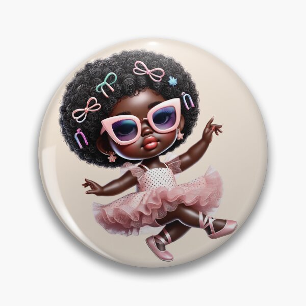 Item preview, Pretty Black Girl with Natural Hair – Cute Digital Art designed and sold by Lulunza.