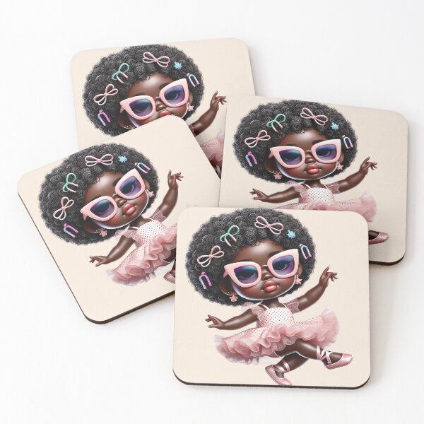 Item preview, Pretty Black Girl with Natural Hair – Cute Digital Art designed and sold by Lulunza.