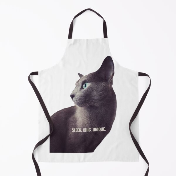 Item preview, Sleek Chic Unique – Elegant Russian Blue Cat Sticker designed and sold by SilverBlueCat.
