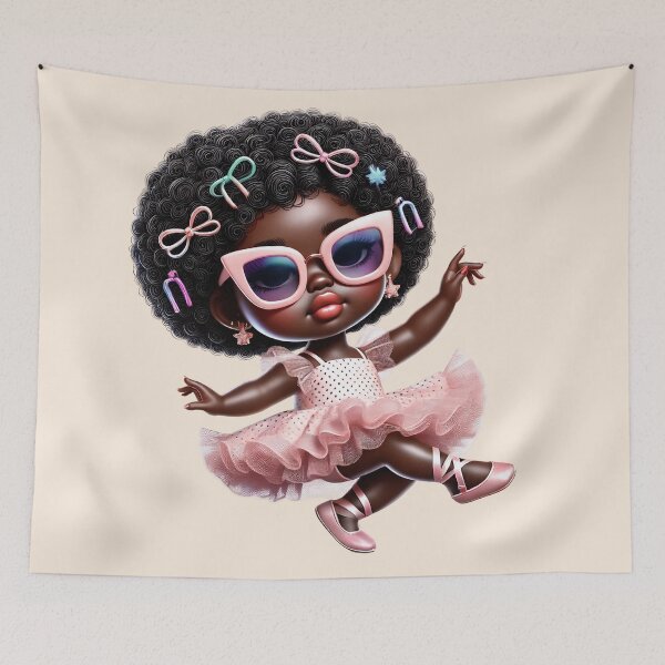 Item preview, Pretty Black Girl with Natural Hair – Cute Digital Art designed and sold by Lulunza.