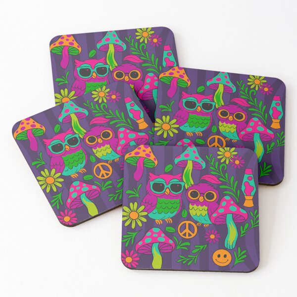 Item preview, Psychedelic Owls in the Mushroom Jungle designed and sold by Studio Pico.