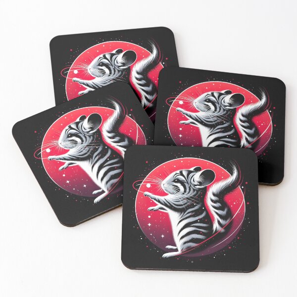 Item preview, Cosmic Chinchilla with Stripes, Ai Generated Art  designed and sold by ACC .