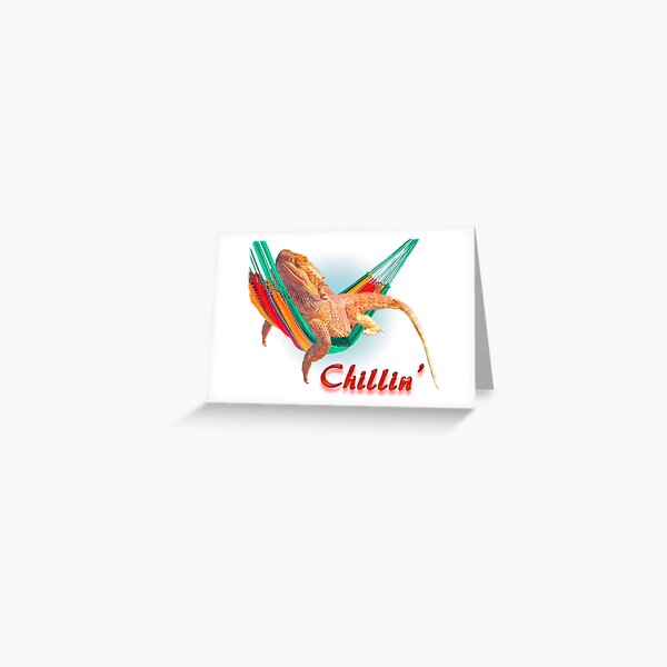 BEARDED DRAGON CHILLIN Greeting Card