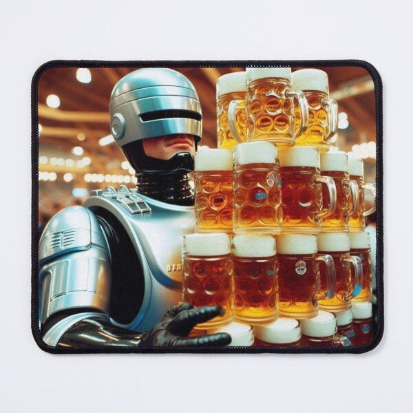 Item preview, "RoboHop: Brewing Justice One Pint at a Time!" designed and sold by Print Fiction.