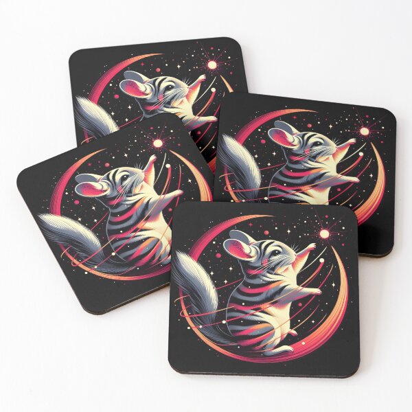 Item preview, Cosmic Chinchilla with Stripes, Ai Generated Art  designed and sold by ACC .