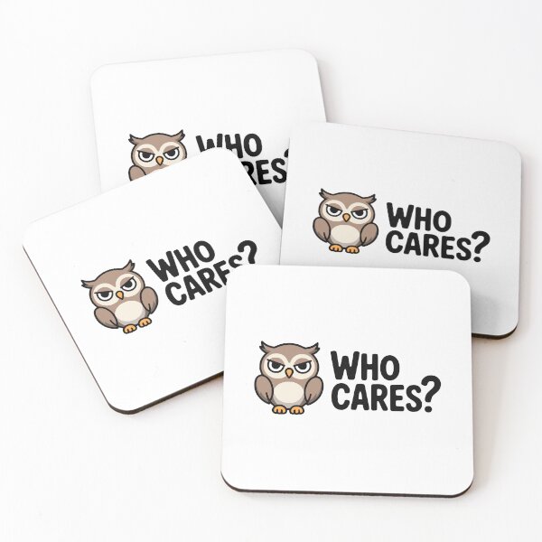 Item preview, Who Cares! Funny Owl Pun designed and sold by PMCreative.