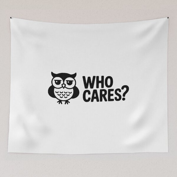 Item preview, Who Cares! Funny Owl Pun designed and sold by PMCreative.