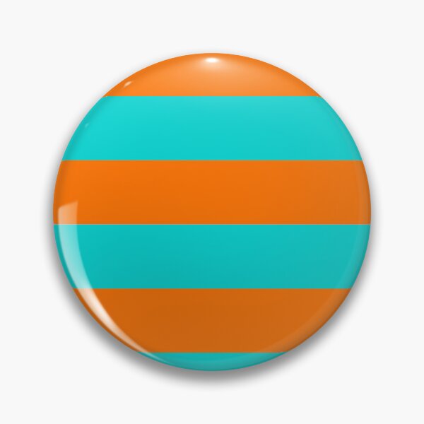 Item preview, Turquoise and Orange Tropical Wide Horizontal Stripes designed and sold by Feeling Artsy.