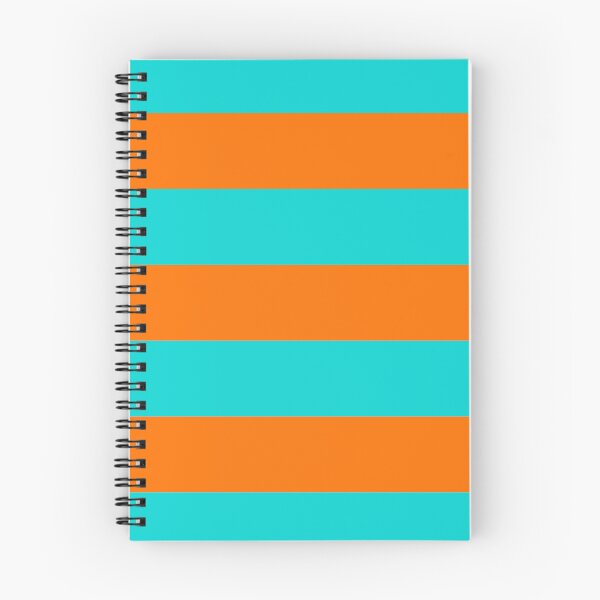Item preview, Turquoise and Orange Tropical Wide Horizontal Stripes designed and sold by Feeling Artsy.