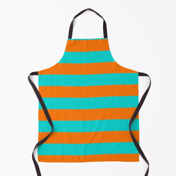 Item preview, Turquoise and Orange Tropical Wide Horizontal Stripes designed and sold by Feeling Artsy.