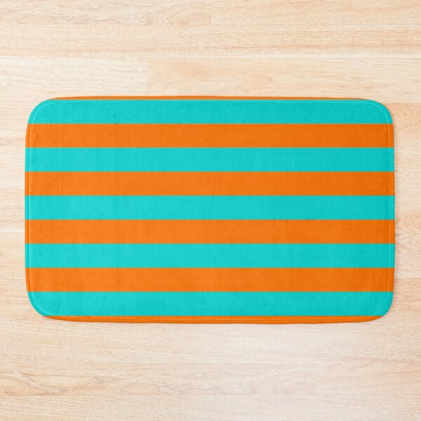Item preview, Turquoise and Orange Tropical Wide Horizontal Stripes designed and sold by Feeling Artsy.