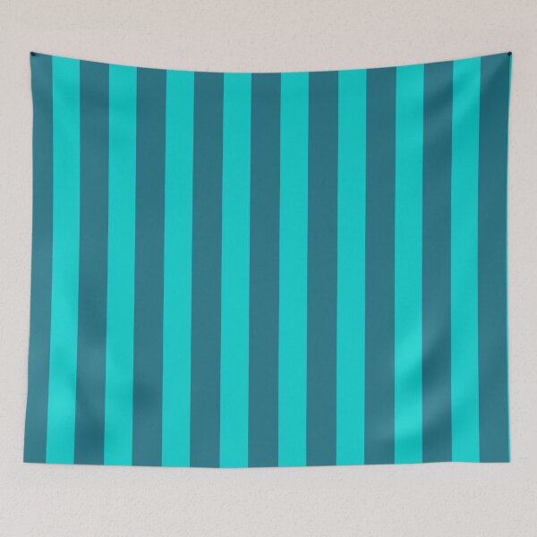 Item preview, Turquoise and Teal Sea Tropical Wide Vertical Stripes designed and sold by Feeling Artsy.