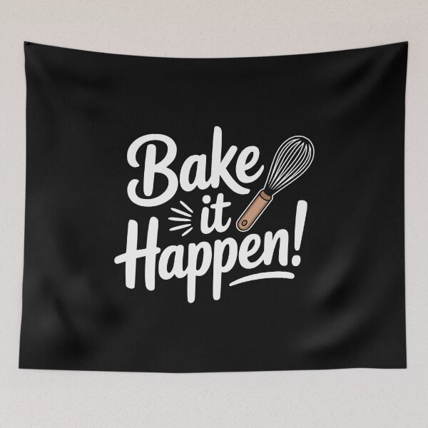 Item preview, Bake it Happen! Funny Baking Pun designed and sold by PMCreative.