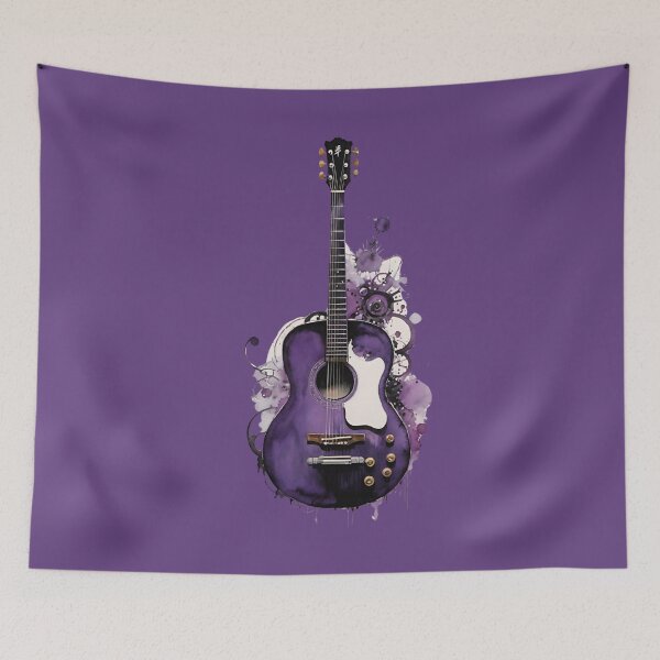 Item preview, Guitar with floral decorations designed and sold by IHImage.