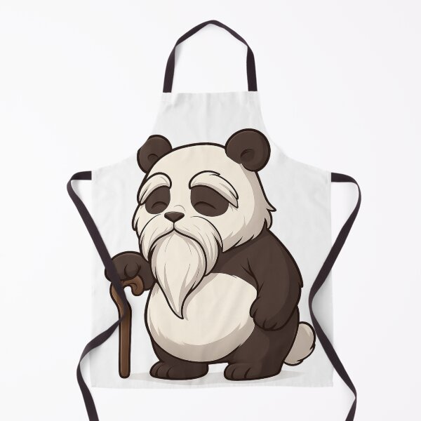 Item preview, Wise Old Panda with Staff – Cute Chibi Style designed and sold by Huiflourish.